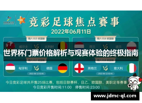 世界杯门票价格解析与观赛体验的终极指南